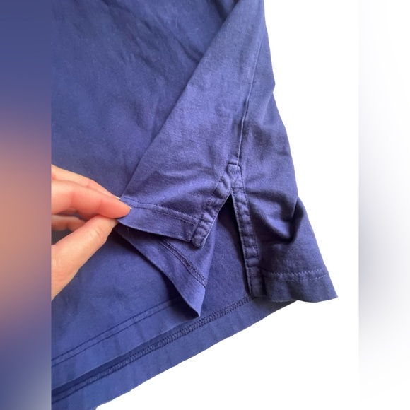 Men's Peter Millar Korea Blue Polo Shirt Golf Tee Medium 100% Cotton Hiking - Picture 2 of 8